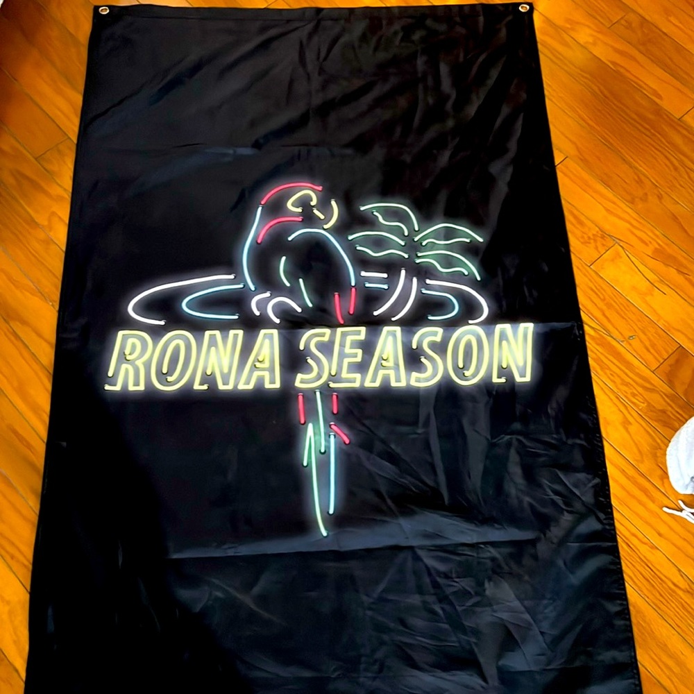 Nelk Boys Full Send Black/Neon Light Parrot Rona Season Flag